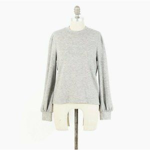 Madewell Gray Peasant Sleeve Sweater